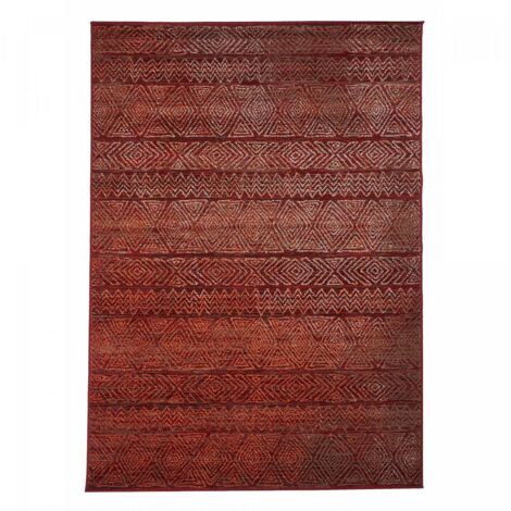 Tapis berbère motif ethnic 160x230 rouge LYN1 CHILA