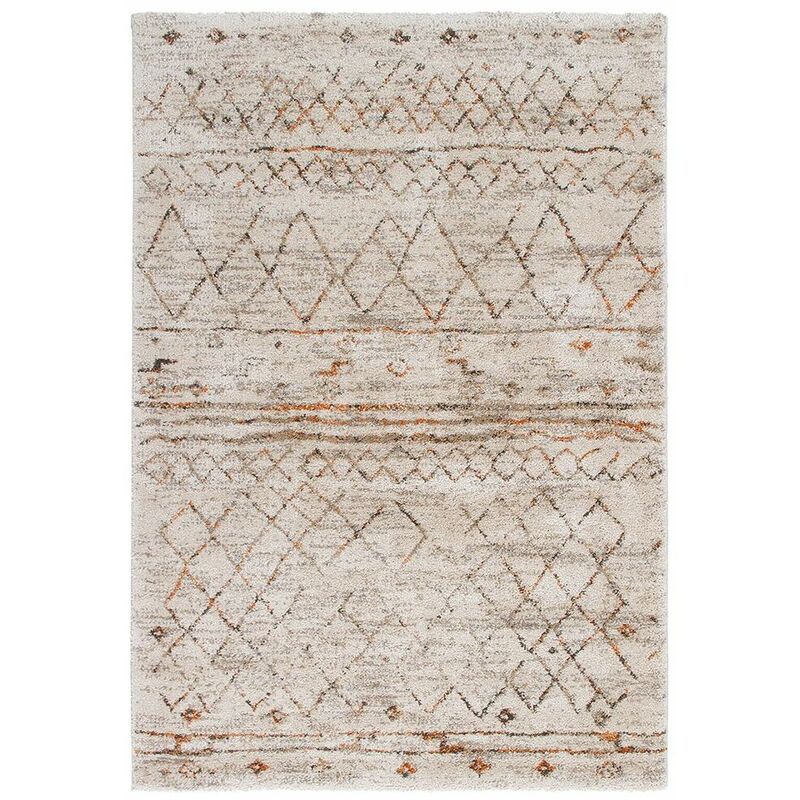 Deladeco - Tapis berbère rectangle ethnique Tribute Beige 160x230 - Beige