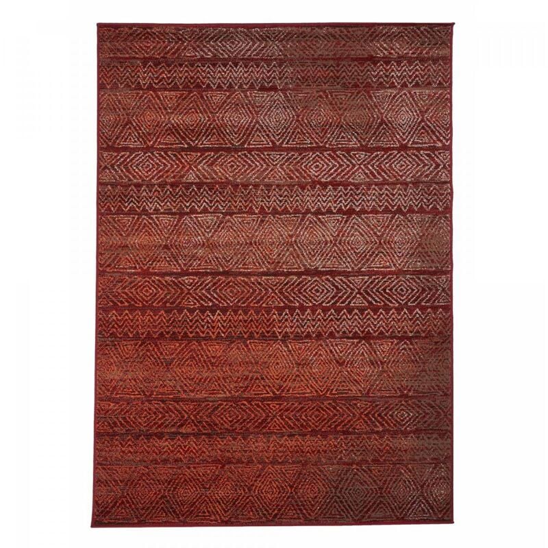 Tapis berbère motif ethnic 80x150 rouge AF1 chila