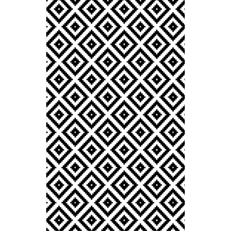 Vendorflair - Tapis Black&White Carreaux Dimensions - 120x180 – Qualité supérieure pour Maison, Appartement, Bureau – Style élégant et durable –