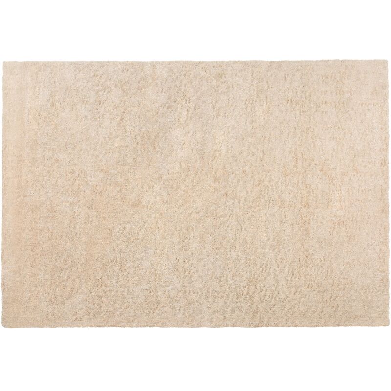 Beliani - Tapis Poils Longs Shaggy Beige Clair en Polyester et Coton Très Doux au Toucher pour Chambre ou Salon au Style Moderne 140 x 200 cm
