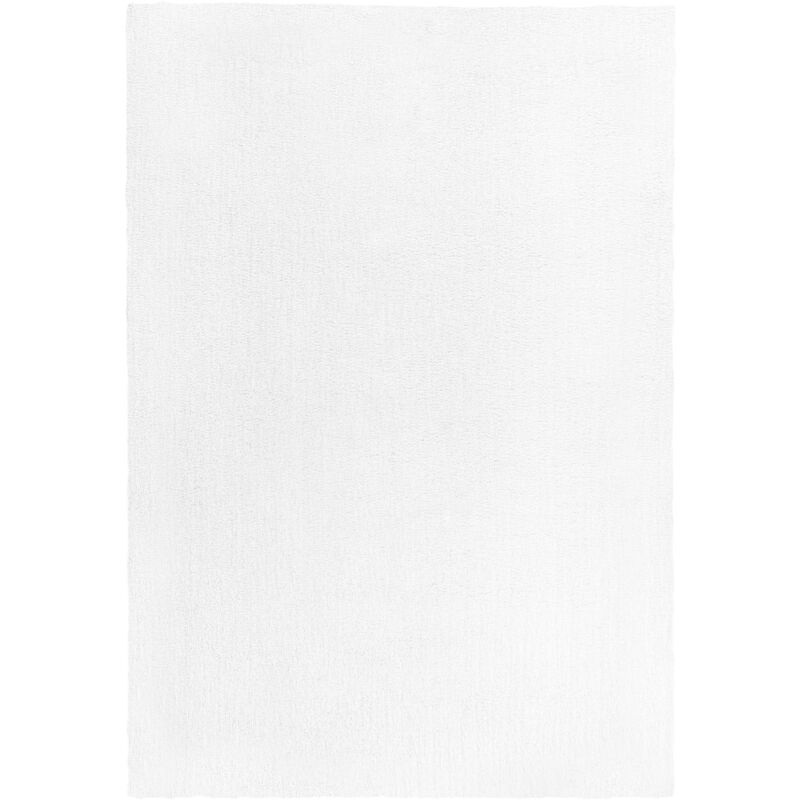 Beliani - Tapis Poils Longs Shaggy Blanc en Polyester et Coton Très Doux au Toucher pour Chambre ou Salon au Style Moderne 160 x 230 cm
