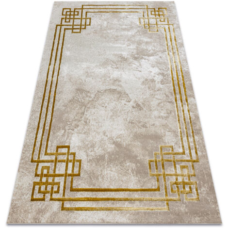 Tapis BLISS Z203AZ137 crème / or - Cadre, grec, moderne, structurel beige 120x170 cm