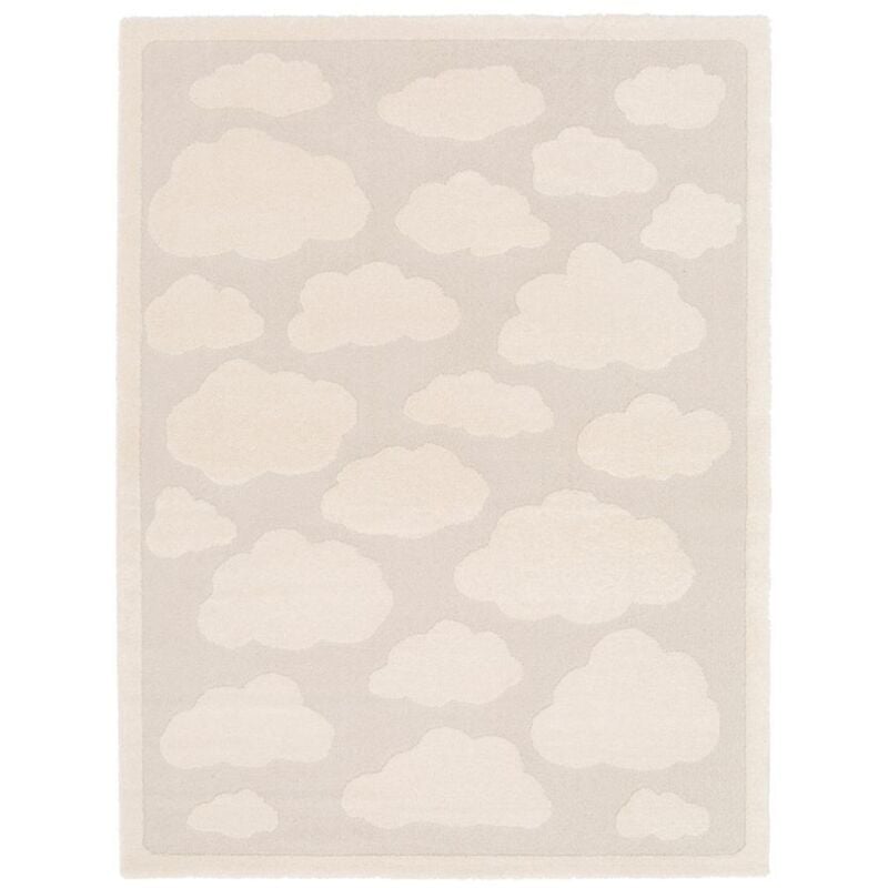 Bobochic - Tapis poils courts mapa motifs nuages 160x213 Beige