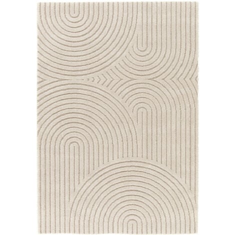 Tapis poils ras DENISE motif abstrait