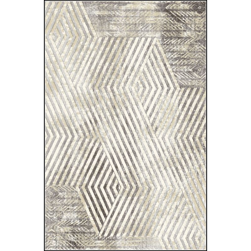 Vendorflair - Tapis Borrow Gris 160x230cm – Qualité supérieure pour Maison, Appartement, Bureau – Style élégant et durable – Confort optimal, facile