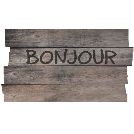 TAPIS BOSTON PLANCHE GRIS 40X70CM IDMAT - BOSDECPL4070BON