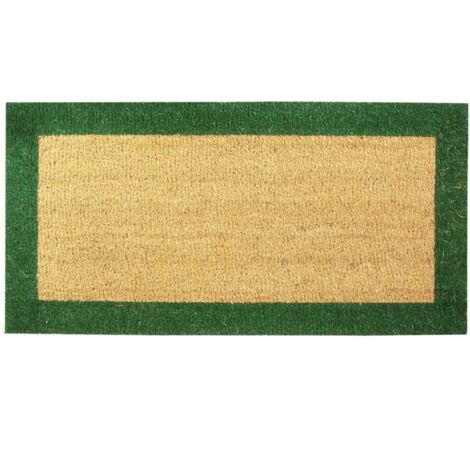 TAPIS BROSSE BORDE VERT 17MM 33X70 BTB TAPIS BENOIT 100950