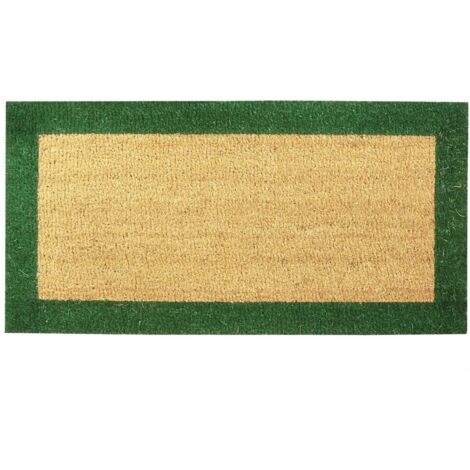 TAPIS BROSSE BORDE VERT 23MM 40X80 BTB TAPIS BENOIT 100885