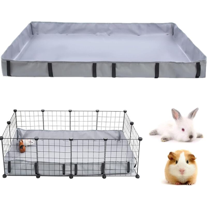 Tapis Cage Cochon d'Inde Imperméable en Tissu Oxford Pipi Pad Lavable pour Cage (Cage Non Incluse) Toile de Rechange pour Cage Coussinets Pipi pour