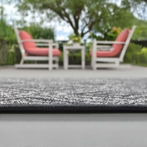 Tapis Calgary – résistant, facile à nettoyer, idéal pour le salon, la chambre, la cuisine, l'entrée et l'extérieur, gris anthracite, 240 x 340 cm, D3