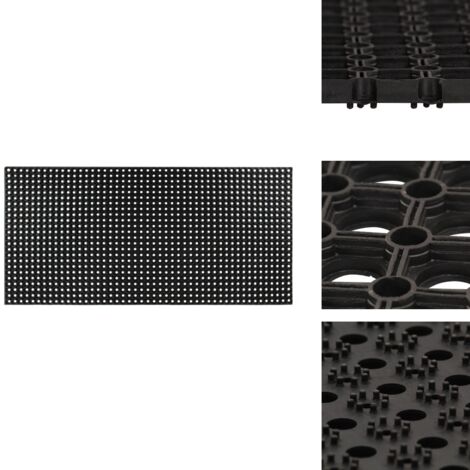 Tapis Caoutchouc 16 mm 100 x 200 cm - Tapis Caoutchouc - Tapis Entrée - Tapis Exterieur - Tapis Porte - Tapis Résistants Aux Intempéries