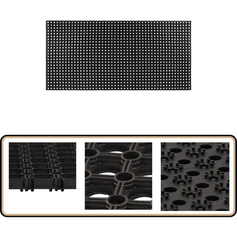 Tapis caoutchouc 22 mm 100 x 150 cm - Tapis Caoutchouc - Tapis Entrée - Tapis Porte - Tapis Exterieur - Tapis Interieur