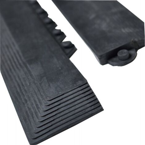 Tapis caoutchouc noir sans patte droite 990X75mm