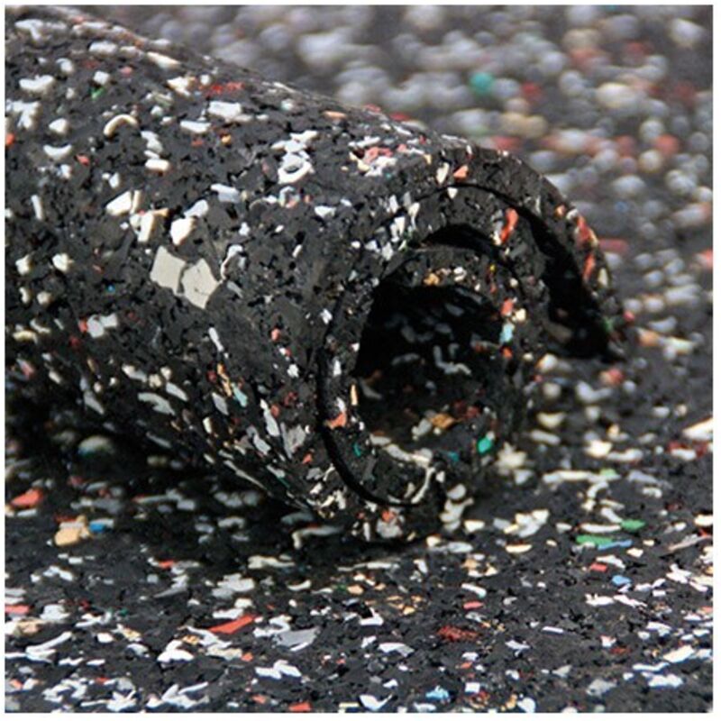 FP - Tapis caoutchouc recyclé noir 8mm, 1,5x5m