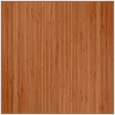 Tapis carré marron 100x100 bambou