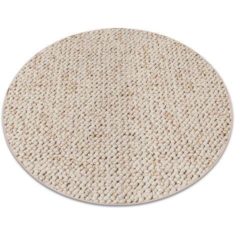 RUGSX TAPIS cercle CASABLANCA crème white cercle 100 cm