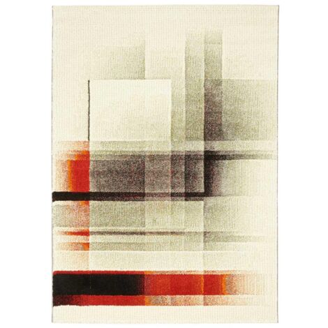Tapis Chambre 60x110 gris et noir rectangle tissé IRAMINO