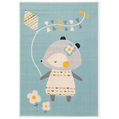 Tapis chambre d'enfant - Lily Fox - Bleu - 120 x 170 cm