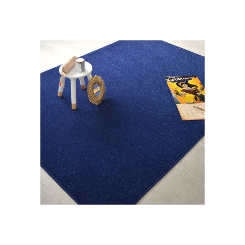 Décoweb - Tapis chambre d'enfant - Pailleté Flash - Bleu Marine - 145 x 200 cm