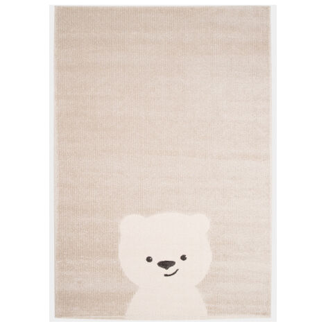 Tapis chambre d'enfant - Petit ourson - Beige - 160 x 230 cm