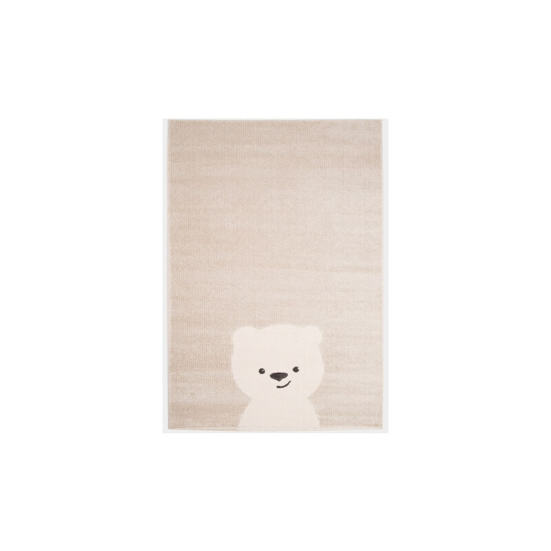 Décoweb - Tapis chambre d'enfant - Petit ourson - Beige - 160 x 230 cm