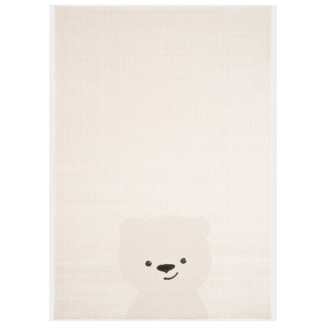 Tapis chambre d'enfant - Petit ourson - Crème - 120 x 170 cm