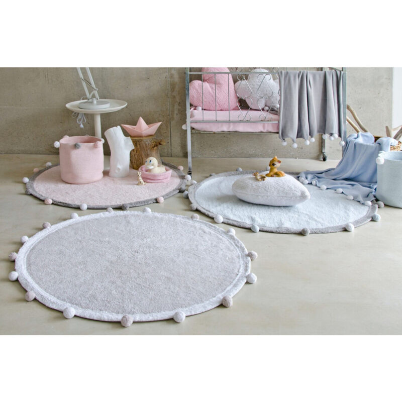 Lorena Canals - Tapis chambre enfant rond Bubbly Rose ø 120
