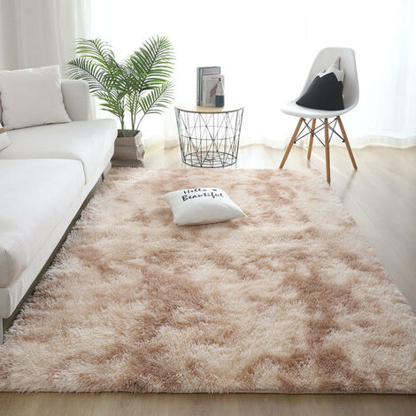Tapis Chambre Shaggy Tapis Pour Salon Tapis De Sol Grand pour Couloir Soft Tapis à Poils Longs Moelleux Tapis Antidérapant Intérieur Moelleux Pour Salon Chambre Enfants(Curry léger, 60 160 cm)