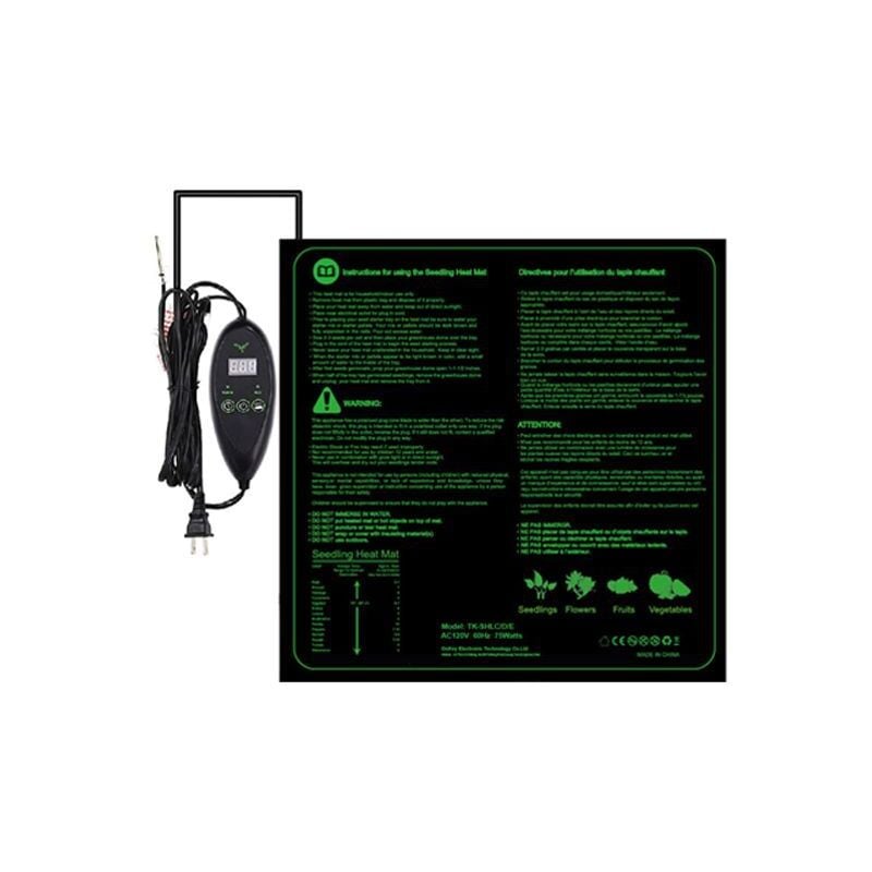 Tapis chauffant à température constante numérique pour semis Tapis imperméable 120x50CM adapté à la culture hydroponique intérieure et aux semis en