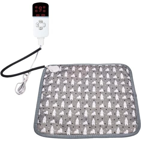 ODIPIE Tapis chauffant électrique pour animaux de compagnie d'hiver, tapis pour chat à température réglable, lit pour chien anti-mâcher d'intérieur durable