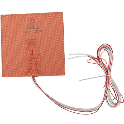 Tapis chauffant en silicone résistant à haute température, adhésif au dos, pour lit chauffant 3D, 150x150mm 24V 150W, accessoire imprimante 3D.