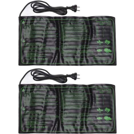Tapis Chauffant Imperméable 2 Pièces Pour Semis Température Constante Croissance Graines Prise UE 220-240V