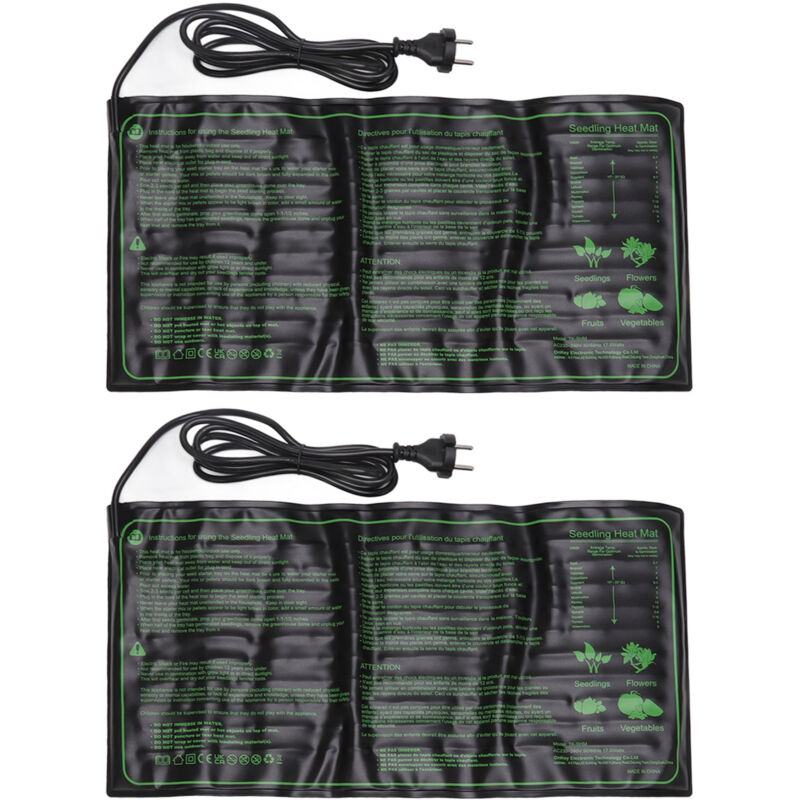 Eosnow - Decdeal 2 Pièces Tapis Chauffant Imperméable Pour Semis,Coussin à Température Constante pour la Croissance des Graines de Plantes,Prise ue