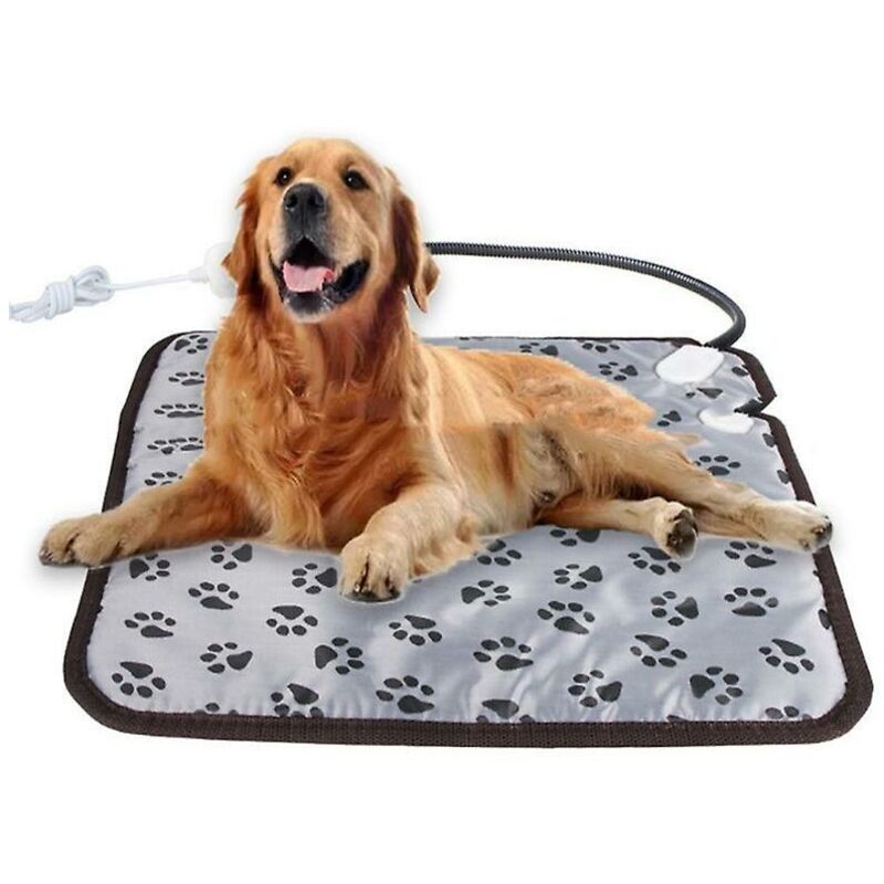 GABRIELLE Tapis chauffant pour animaux de compagnie, couverture électrique étanche, câble en acier résistant à la mastication pour chats et chiens,