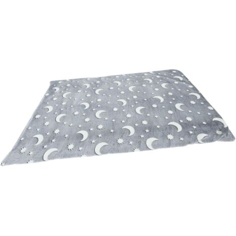 Tapis Chauffant pour Chat Flanelle Douce avec Veilleuse Matelas Thermique