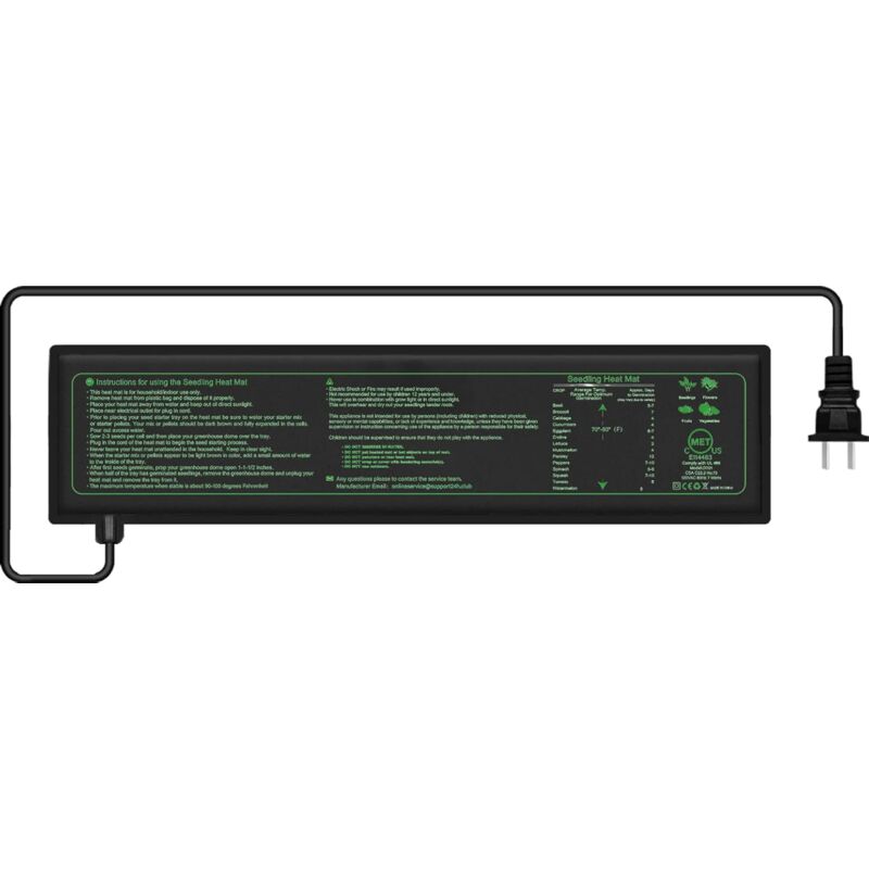 Tapis Chauffant pour Plantes Imperméable Serre de Germination Accélère la Germination des Graines,Tapis chauffant pour terrarium,52.5 × 10 cm (1