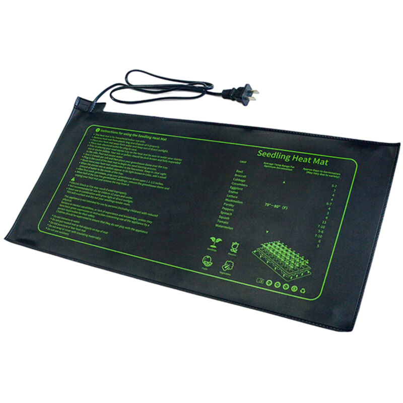 Tapis chauffant pour semis, 25 x 53 cm, idéal pour la germination des plantes d'intérieur, le jardinage et la culture hydroponique.