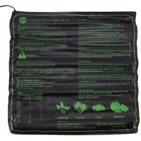 Tapis Chauffant pour Semis, Germination des Plantes Réglable à Partir d'un Coussin Chauffant Hydroponique Chaud et Imperméable pour Graines d'herbe de Fleurs.