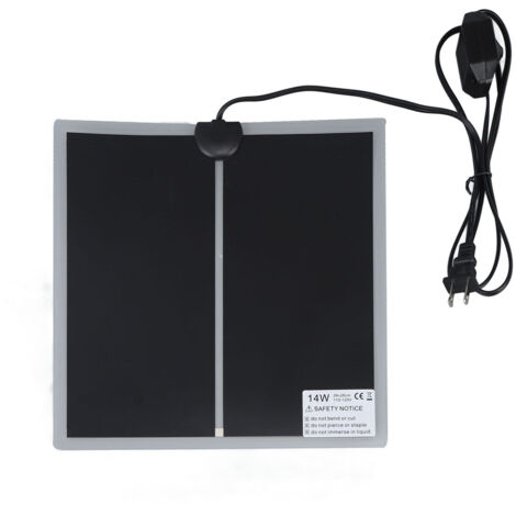 Tapis Chauffant pour Terrarium Reptile 14W, Régulation de Température, Prise US 110-120V, Étanche, Fiable pour Salon Bureau