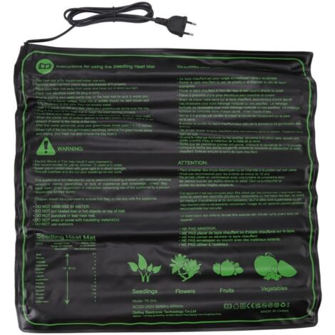 Tapis chauffant semis imperméable, sûr et efficace, pour germination plantes intérieur, EU