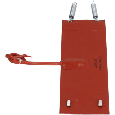 Tapis chauffant silicone 80W 250x90mm 24V pour camions et machines industrielles, résistant à l'eau et isolant thermique