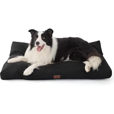 Tapis Chien Imperméable Grand Taille- 104x69cm Coussin pour Chien Lavable, Matelas de lit pour Chien, Surface Hydrofuge, Base Anti-dérapant, Idéal pour Usage en Extérieur, Camping, Noir