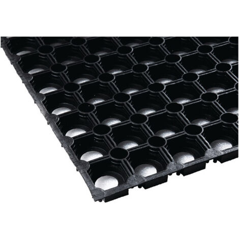 Tapis circulaire en caoutchouc l. 1 m L. 1,5 m épaisseur 22 mm noir NR/SBR sans insert tissé