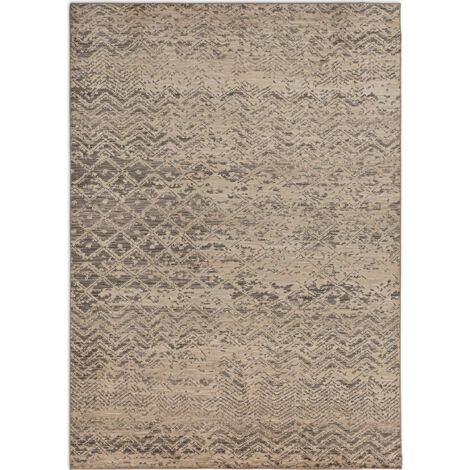 Tapis classique en viscose tons bruns élégance intemporelle - Brun chaud classique