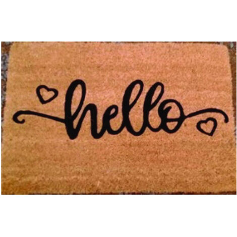 Tapis coco Hello 40x60 cm