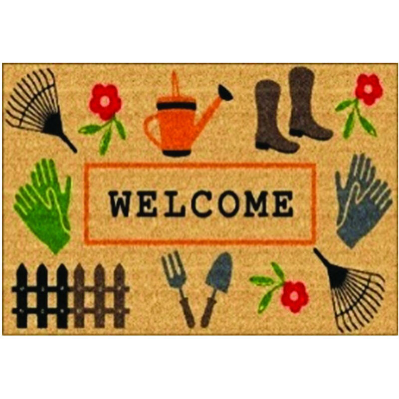 Tapis coco Jardin Welcome 40x60 cm