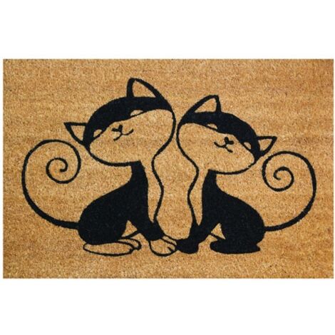 TAPIS COCO NATUREL CHATS 40X60CM ID MAT-ID GROUP COCON4060CHATS