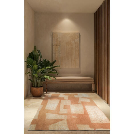 Tapis - Collection Skip Beneffito - Cinnamon Gums -  Tapis à Motifs, Finition Artisanale, Tissage en Belgique - Tapis d'intérieur moderne et doux - Rectangulaire - 80 x 150 cm