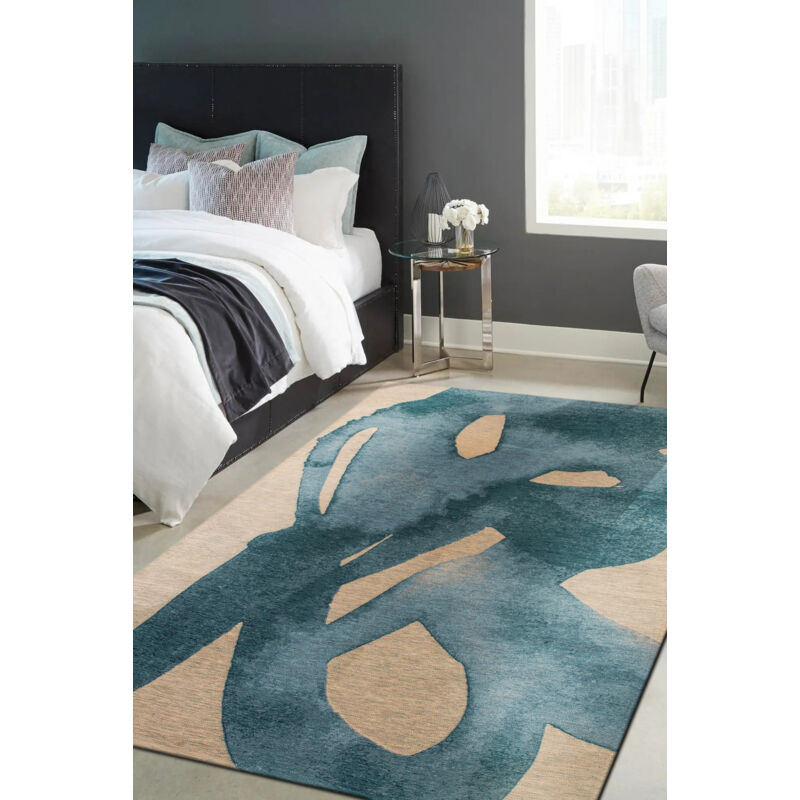 Beneffito - tapis - collection swing lagoon blue - Tapis - bleu - 80x150cm